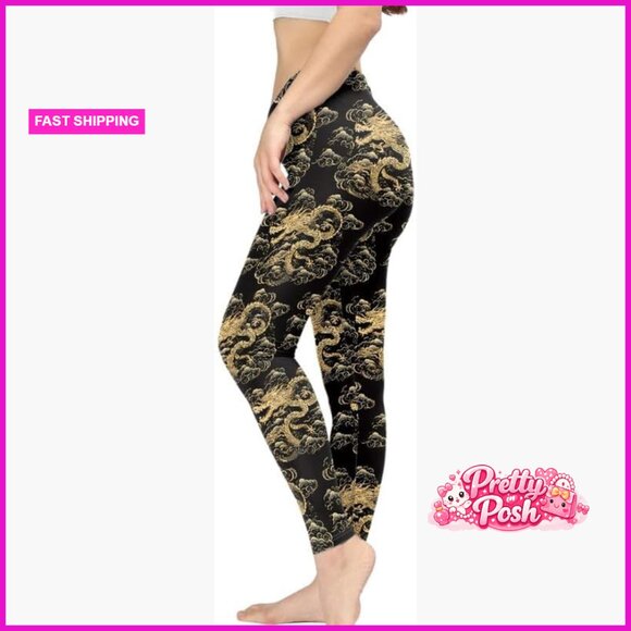 Pants - Polyester Spandex Leggings High Rise Workout Tights Stretchy
